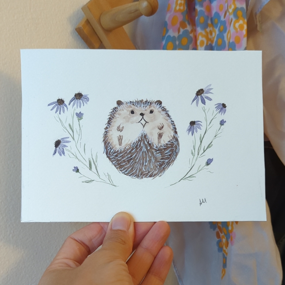 Adorable Hedgehog Art Print